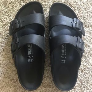 black rubber birkenstocks